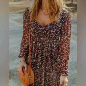 Women’s black floral dress